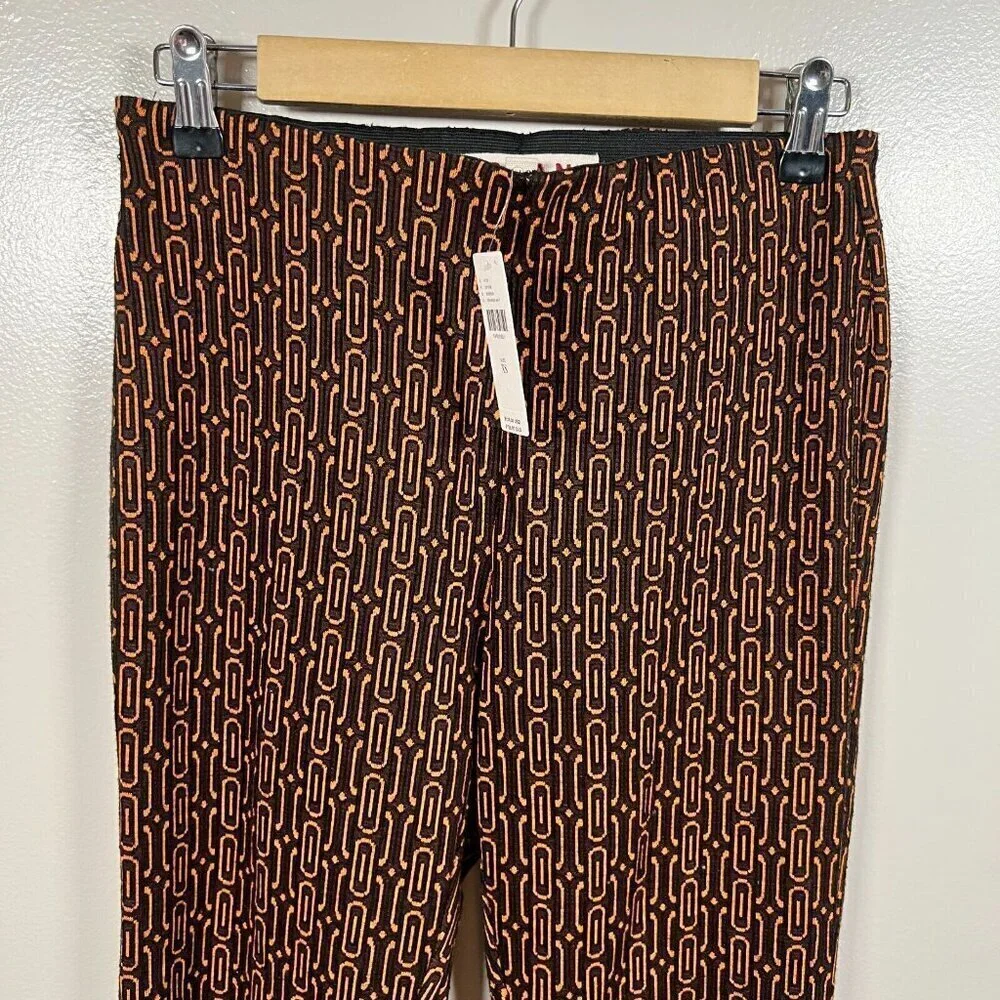 Dolan Anthropologie Pants Size XS Black Orange Retro Mod Work Office Pull On